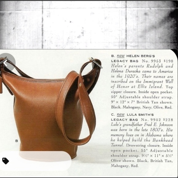 COACH BLACK HELEN BERG’S LEGACY DUFFLE BAG 9953 - Picture 11 of 15